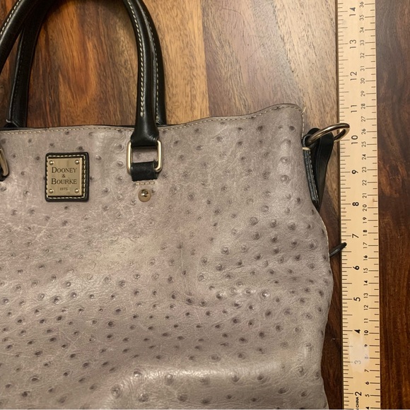 Dooney & Bourke ostrich tote shoulder Chelsea bag - Picture 10 of 16